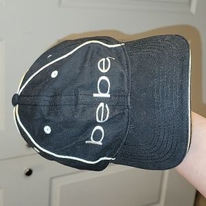 Bebe Blk & Wht Baseball Cap